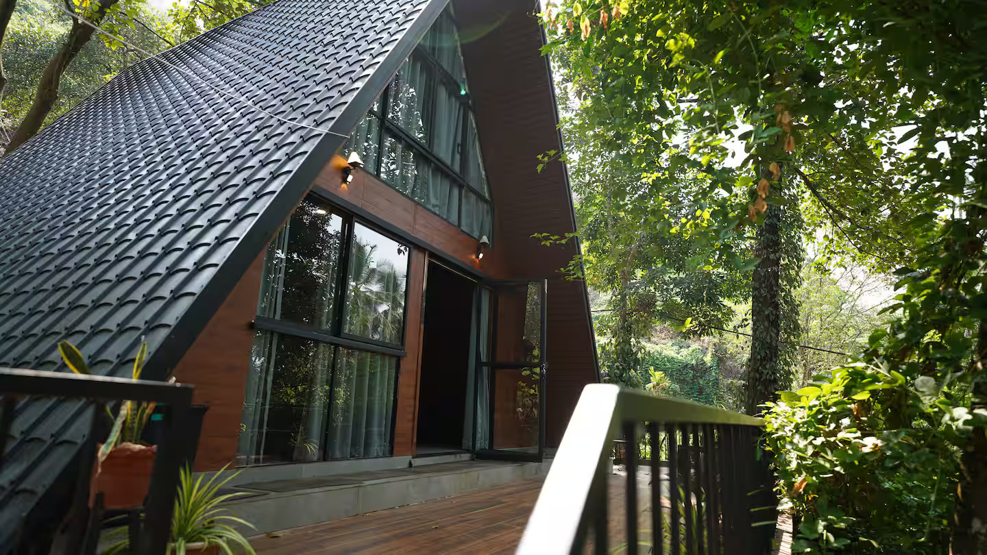 A-Frame Cabin Pool view 13